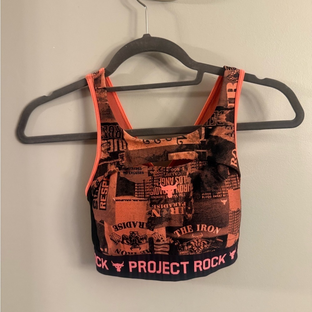 Under Armour Pink and Black Activewear Top